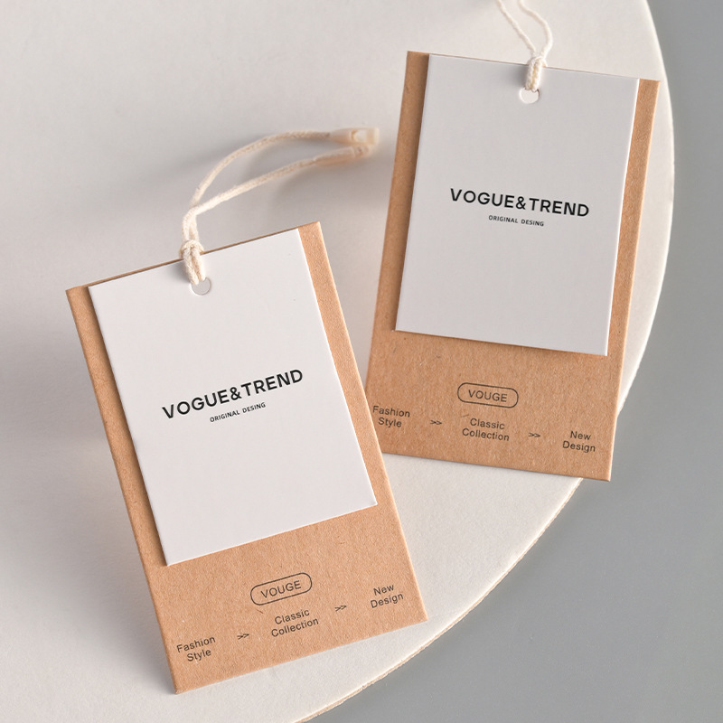 Streetwear Clothing Brand Logo - Etiquetas colgantes de papel kraft vintage